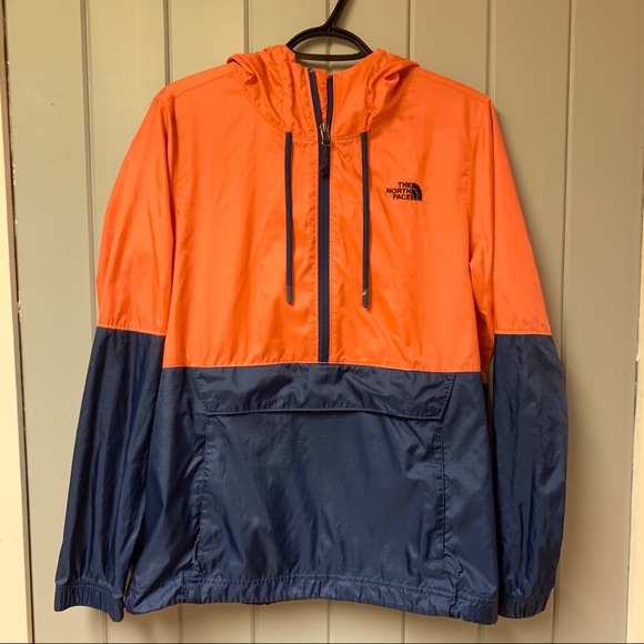 The North Face Jackets & Blazers - The North Face coral and navy pullover windbreaker